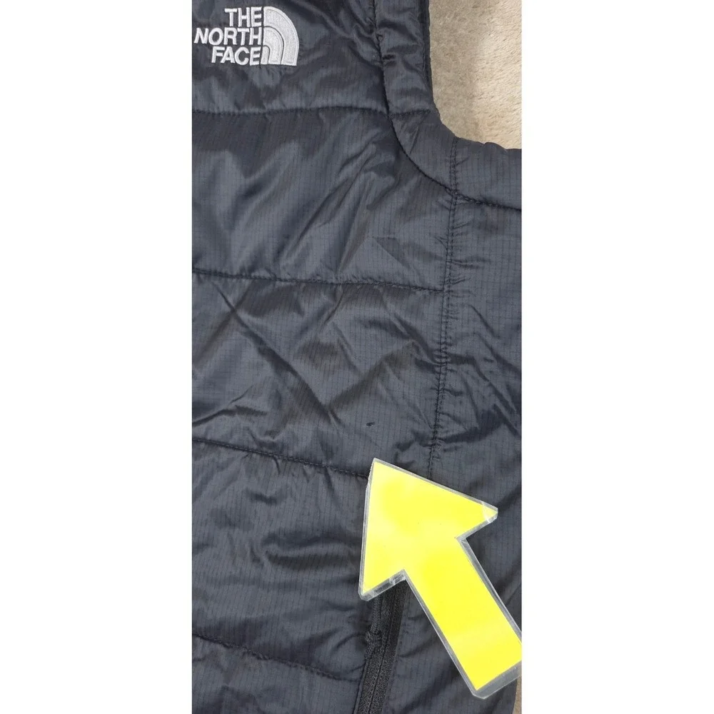 The North Face Primaloft Puffer Vest Men's Medium Black Quilted Full Zip GOOD